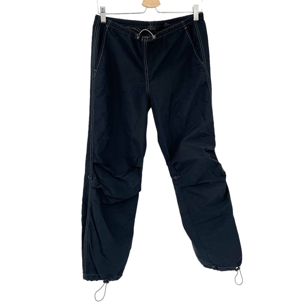 Express Womens Vintage Nylon Y2K Outdoor Gorpcore Drawcord Waist Pants Size‎ XS